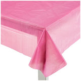 Hot Pink Solid Rectangular Plastic Table Cover (54" x 108") 1 Count - Elegant Design & Premium Quality, Ideal For Parties, Events & Everyday Use