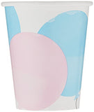 Exciting Gender Reveal Party Paper Cups (Pack of 8) - 9 oz. - Durable Blue & Pink Design - Perfect for Baby Showers, Birthdays & Christenings