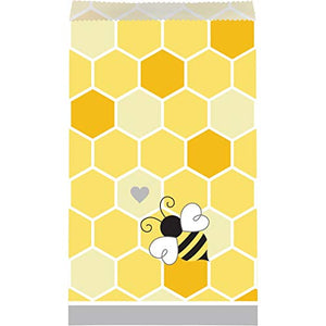 Creative Converting Bumblebee Baby Paper Treat Bags, 7.75" x 4.5", Multi-color