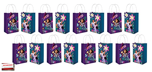 (16 Pack) Disney Encanto Build Your Own Kit Party Paper Loot Treat Candy Favor Box Bags (Plus Party Planning Checklist by Mikes Super Store), Multicolor, 8.25 in H x 5 in W x 3 in D