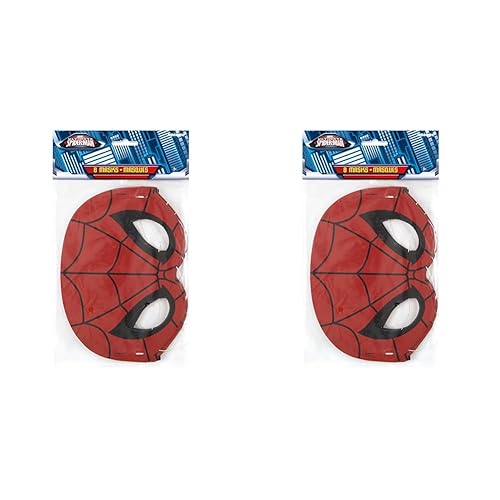 Spider-Man Party Paper Masks - Child Size, 8 Pcs