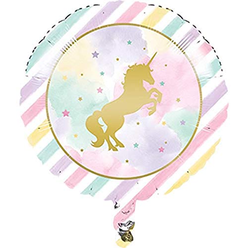 Creative Converting Unicorn Sparkle Foil Balloon Party Supplies, Multicolor,