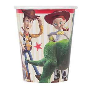 Unique Disposable Paper Cups - 9 Oz, Disney Toy Story 4, 8 Pcs