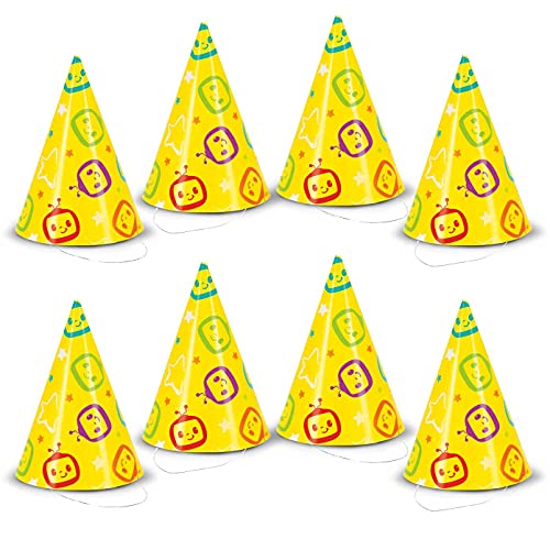 Unique Cocomelon Mini Party Pack of 8 Hats, Medium, Multicolor