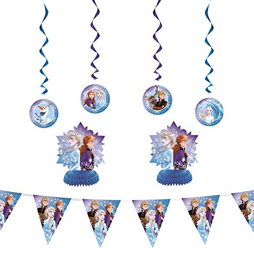 Disney Frozen 2 Decorating Kit 7-Pack - Unleash the Magic with Elsa & Anna - Premium Party Decor Perfect for Frozen Fans