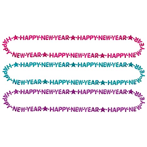 Assorted Colors Happy New Year Beads Pack - 33
