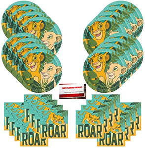 Disney Lion King Party Birthday Supplies Bundle Pack for 16 Guests (Plus Party Planning Checklist by Mikes Super Store)