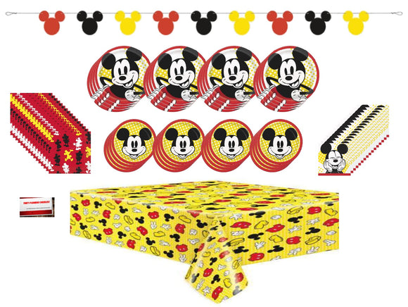 Disney Mickey Mouse Premium Deluxe Birthday Party Supplies Jumbo Bundle Pack for 16 Guests (Plus Party Planning Checklist by Mikes Super Store)