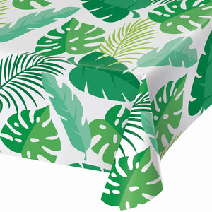 Palm Leaves Plastic Tablecover - 1 Pc
